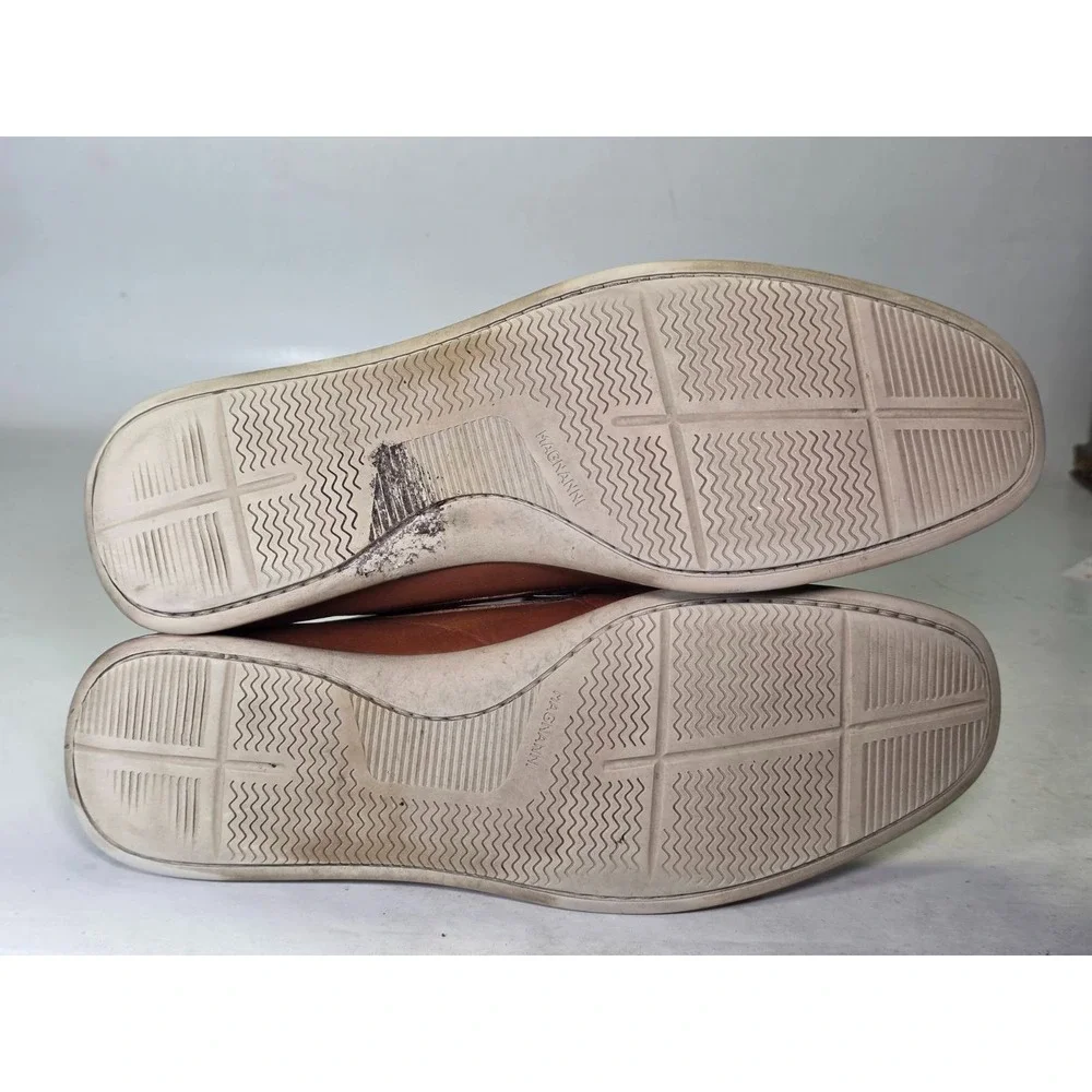 Magnanni Marbella Men's Bit Loafers Size 12 Cognac Brown Leather Slip On Shoes